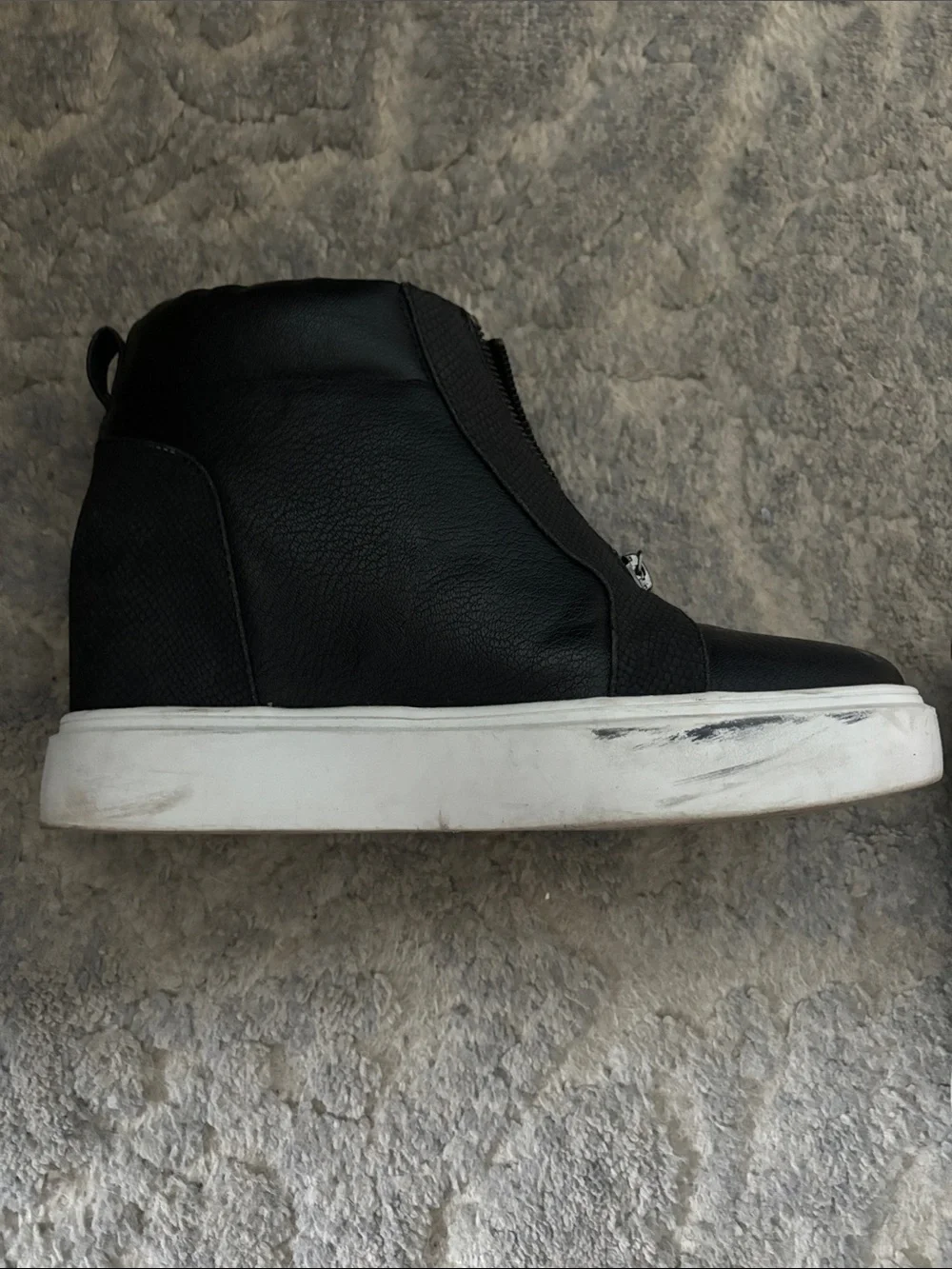Women's Black Zip-Front Ankle Booties